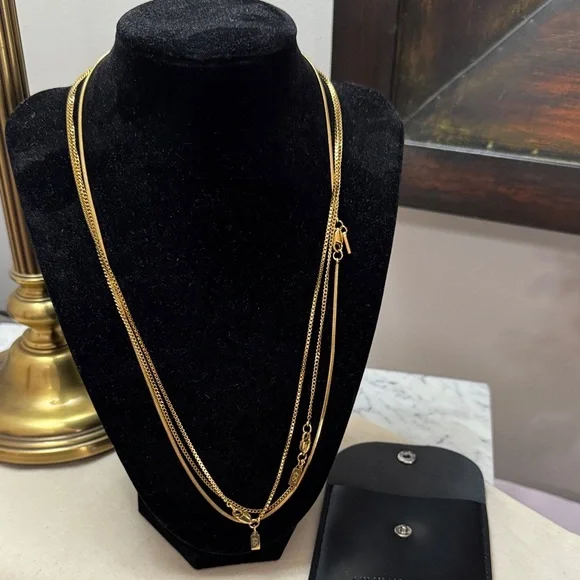 Sylvian Grant Elegant Gold Layered Necklace Set (3) - Picture 5 of 5
